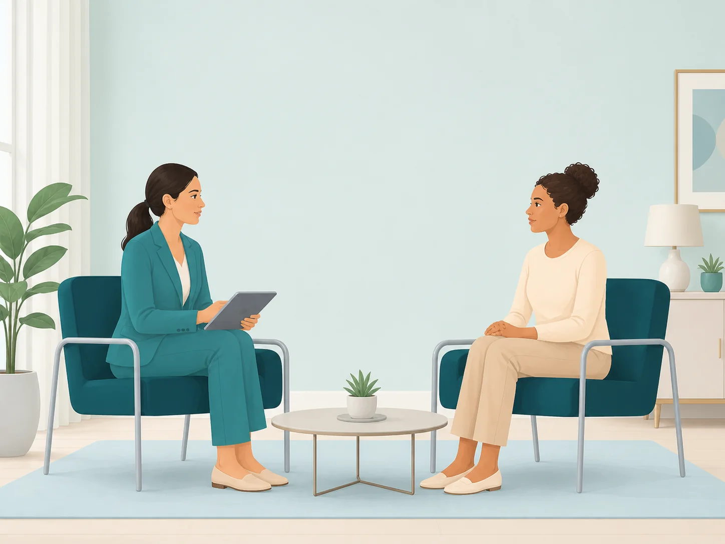 Illustration of a private clinics care setting