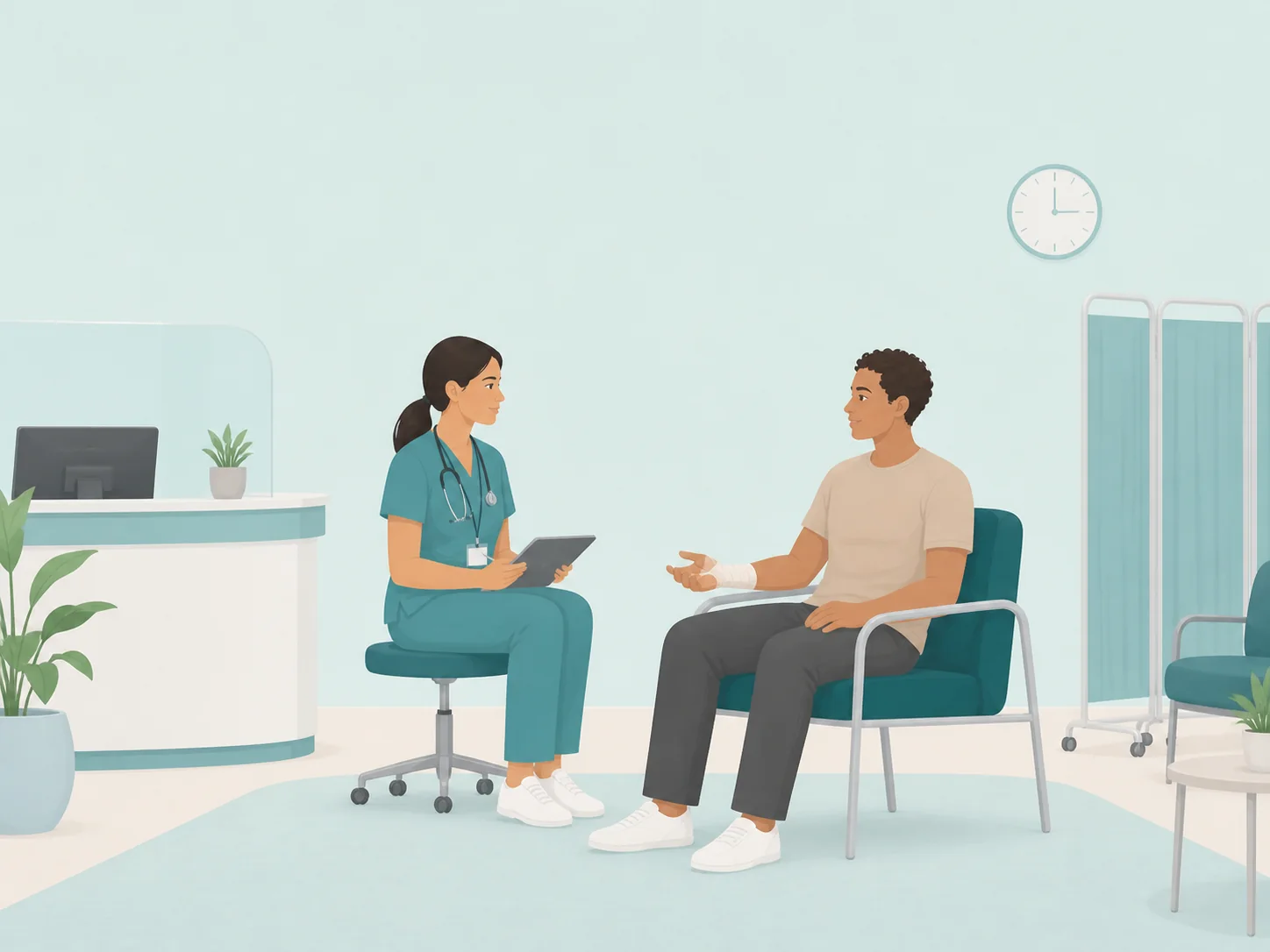 Illustration of a urgent treatment centres care setting